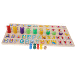 Maxbell Colorful Number Game Board Kid Figures Counting Math Learning Toy Fun Block