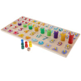Maxbell Colorful Number Game Board Kid Figures Counting Math Learning Toy Fun Block