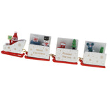 Maxbell Christmas Decorations Wooden Trains Kids Educational Toys Gift White