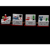 Maxbell Christmas Decorations Wooden Trains Kids Educational Toys Gift White