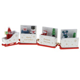 Maxbell Christmas Decorations Wooden Trains Kids Educational Toys Gift White