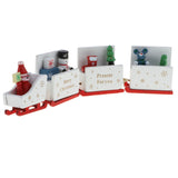 Maxbell Christmas Decorations Wooden Trains Kids Educational Toys Gift White