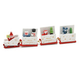 Maxbell Christmas Decorations Wooden Trains Kids Educational Toys Gift White