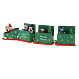 Maxbell Christmas Decorations Wooden Trains Kids Educational Toys Gift Green