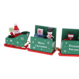 Maxbell Christmas Decorations Wooden Trains Kids Educational Toys Gift Green