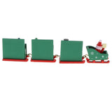 Maxbell Christmas Decorations Wooden Trains Kids Educational Toys Gift Green