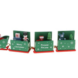 Maxbell Christmas Decorations Wooden Trains Kids Educational Toys Gift Green