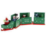 Maxbell Christmas Decorations Wooden Trains Kids Educational Toys Gift Green