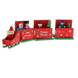 Maxbell Christmas Decorations Wooden Trains Kids Educational Toys Gift Red