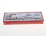 Maxbell Christmas Wooden Train Wood Ornament Xmas Toy Vehicles Decoration Gift White