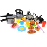 Maxbell 10pcs Kitchen Cookware+15pcs Food Play Cutting Kids Pretend Play Cooking Toy