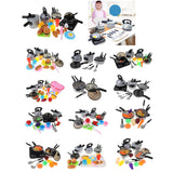 Maxbell 10pcs Kitchen Cookware+15pcs Food Play Cutting Kids Pretend Play Cooking Toy