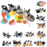 Maxbell 10pcs Kitchen Cookware+15pcs Food Play Cutting Kids Pretend Play Cooking Toy