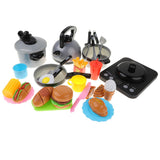Max 11pcs Kitchen Cookware Induction Cooker+15pcs Food Play Kid Pretend Play Toy