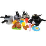 Max 11pcs Kitchen Cookware Induction Cooker+15pcs Food Play Kid Pretend Play Toy