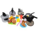 Max 11pcs Kitchen Cookware Induction Cooker+15pcs Food Play Kid Pretend Play Toy
