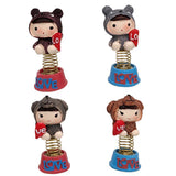 Max 4 Pieces Mini Cartoon Figures Home Car Desktop Decorations Figurine Play Set