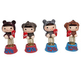 Max 4 Pieces Mini Cartoon Figures Home Car Desktop Decorations Figurine Play Set