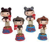Max 4 Pieces Mini Cartoon Figures Home Car Desktop Decorations Figurine Play Set