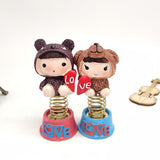 Max 4 Pieces Mini Cartoon Figures Home Car Desktop Decorations Figurine Play Set