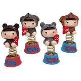 Max 4 Pieces Mini Cartoon Figures Home Car Desktop Decorations Figurine Play Set