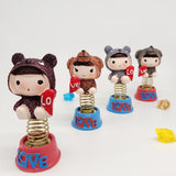 Max 4 Pieces Mini Cartoon Figures Home Car Desktop Decorations Figurine Play Set