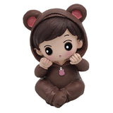 Max Mini Cartoon Statue Home Car Desktop Decorations Figurine Play Set Brown