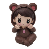 Max Mini Cartoon Statue Home Car Desktop Decorations Figurine Play Set Brown