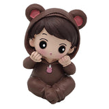 Max Mini Cartoon Statue Home Car Desktop Decorations Figurine Play Set Brown