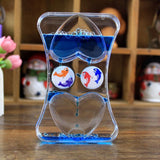 Maxbell Heart Disc Bubbler Timer Floating Color Hourglass Illusion Science Toy