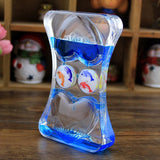 Maxbell Heart Disc Bubbler Timer Floating Color Hourglass Illusion Science Toy