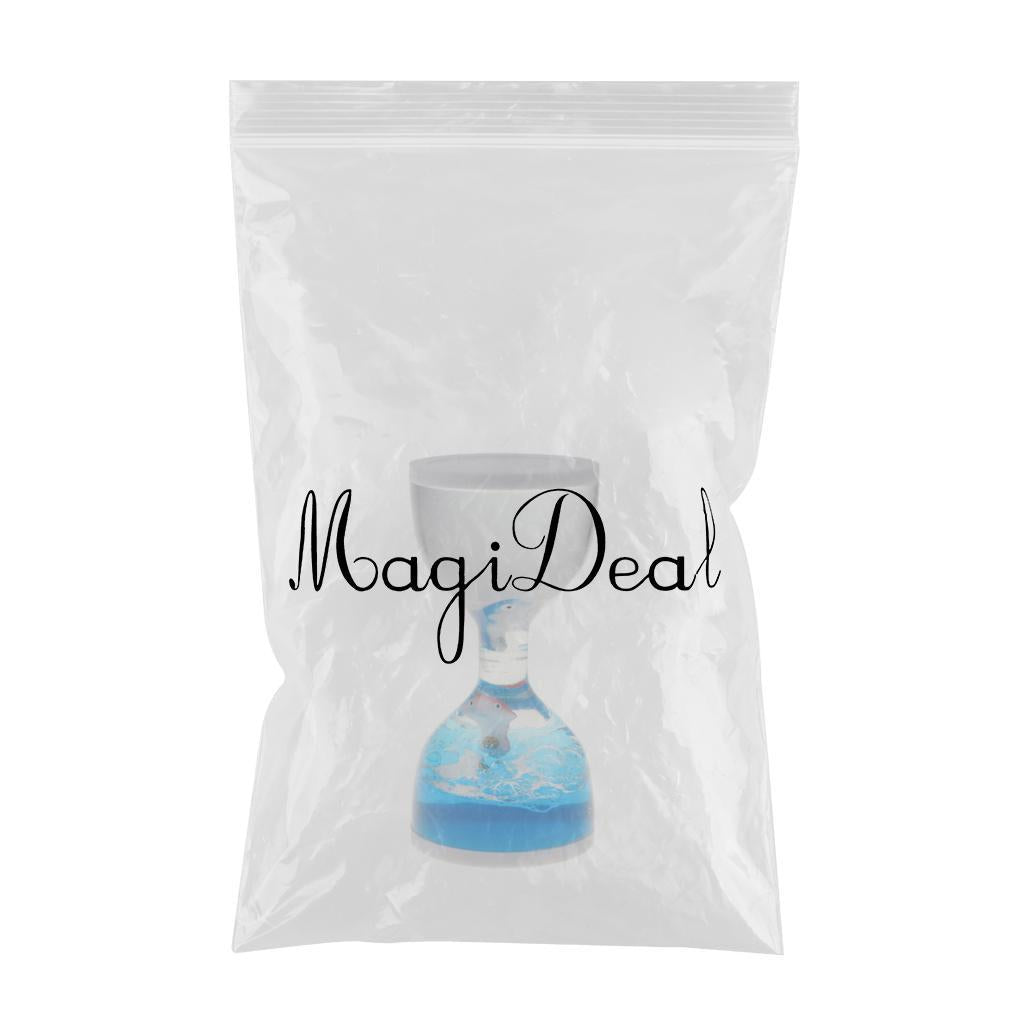 Maxbell Animal Oil Liquid Hourglass Floating Bubble Motion Timer Sensory Toy Blue
