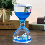 Maxbell Animal Oil Liquid Hourglass Floating Bubble Motion Timer Sensory Toy Blue