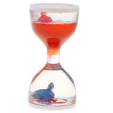 Maxbell Animal Oil Liquid Hourglass Floating Bubble Motion Timer Sensory Toy Red