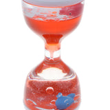 Maxbell Animal Oil Liquid Hourglass Floating Bubble Motion Timer Sensory Toy Red