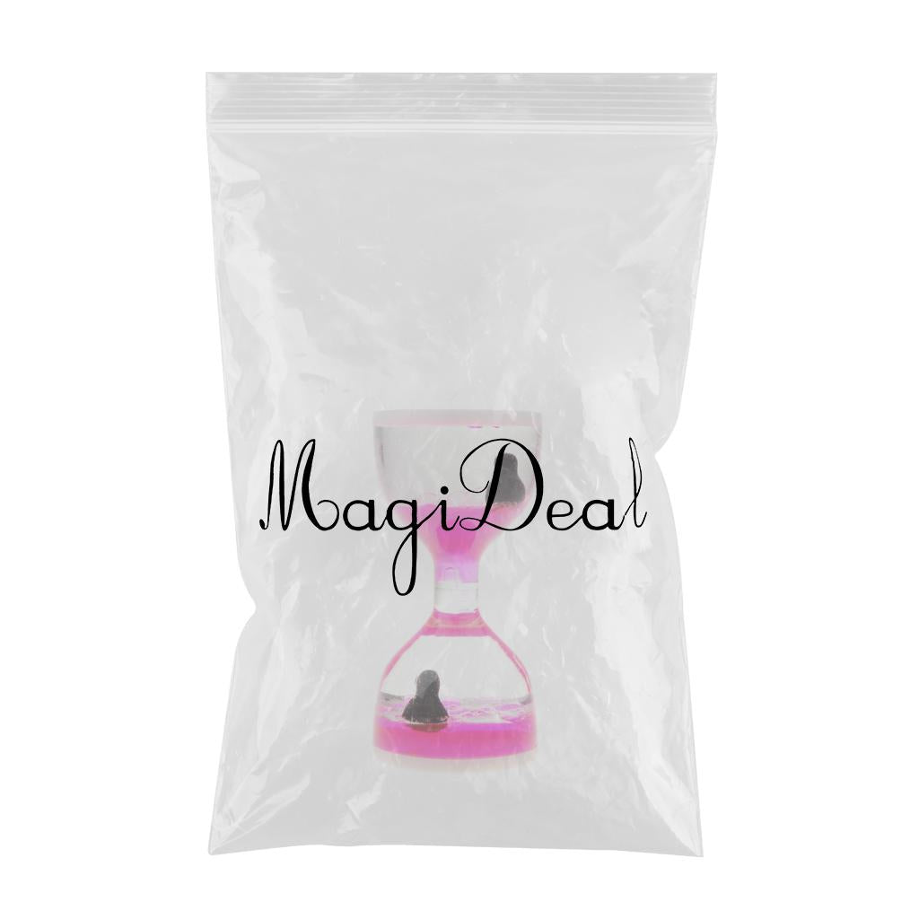 Maxbell Animal Oil Liquid Hourglass Floating Bubble Motion Timer Sensory Toy Pink