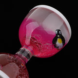 Maxbell Animal Oil Liquid Hourglass Floating Bubble Motion Timer Sensory Toy Pink