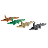 Maxbell Children Plastic Animal Crocodile Building Blocks Educational Toy Brown