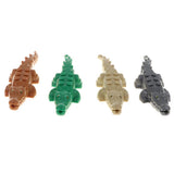 Maxbell Children Plastic Animal Crocodile Building Blocks Educational Toy Brown