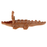 Maxbell Children Plastic Animal Crocodile Building Blocks Educational Toy Brown
