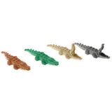 Maxbell Children Plastic Animal Crocodile Building Blocks Educational Toy Brown