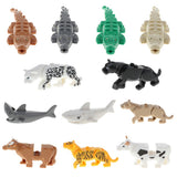 Maxbell Children Plastic Animal Crocodile Building Blocks Educational Toy Brown