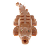 Maxbell Children Plastic Animal Crocodile Building Blocks Educational Toy Brown