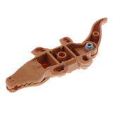 Maxbell Children Plastic Animal Crocodile Building Blocks Educational Toy Brown