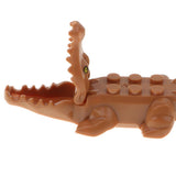 Maxbell Children Plastic Animal Crocodile Building Blocks Educational Toy Brown