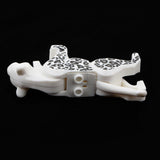 Maxbell Children Plastic Animal Leopard Building Blocks Educational Toy Gray White