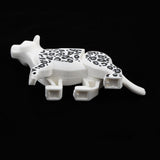 Maxbell Children Plastic Animal Leopard Building Blocks Educational Toy Gray White