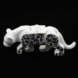 Maxbell Children Plastic Animal Leopard Building Blocks Educational Toy Gray White