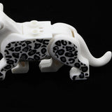 Maxbell Children Plastic Animal Leopard Building Blocks Educational Toy Gray White