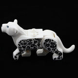 Maxbell Children Plastic Animal Leopard Building Blocks Educational Toy Gray White